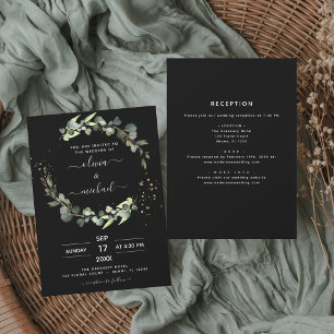 Budget All in One Eucalyptus Wedding Invitation