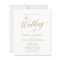 Budget All in One Gold Calligraphy Wedding Invite