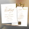 Budget All in One Gold Calligraphy Wedding Invite