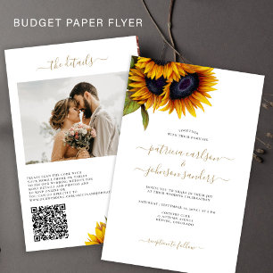 Budget all in one photo details wedding invitation flyer
