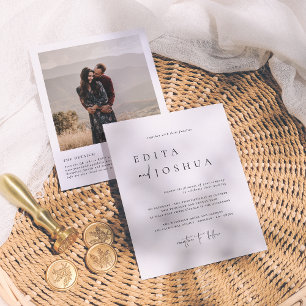 Budget All In One QR Code White One Photo Wedding