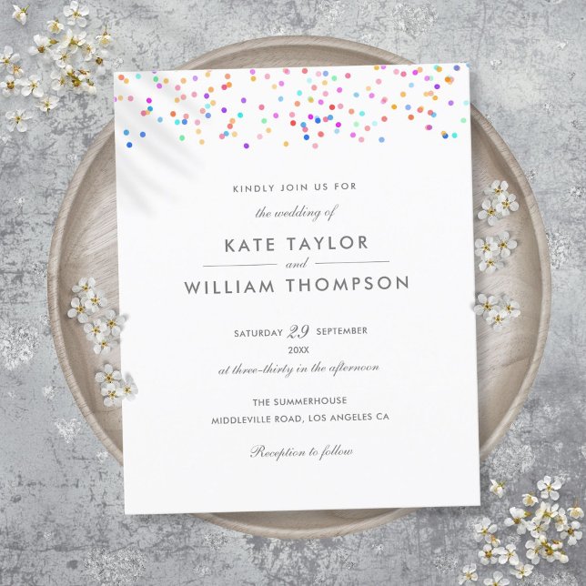 Budget All In One Rainbow Wedding Invitation (Budget All In One Rainbow Wedding Invitation)