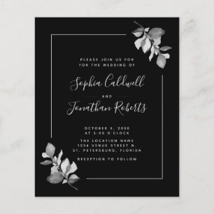Budget All in One Silvery Eucalyptus Wedding Flyer