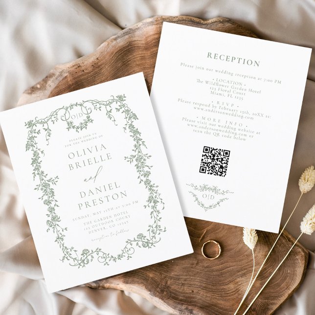 Budget All In One Victorian QR Code  Green Wedding (Creator Uploaded)