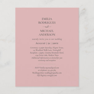 Budget All in One Wedding RSVP Details Registry Flyer