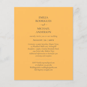 Budget All in One Wedding RSVP Details Registry Flyer