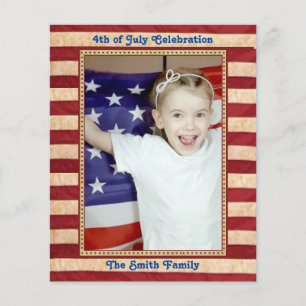 BUDGET American Flag 4th of JULY BBQ Invitation