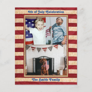 BUDGET American Flag 4th of JULY Party Invitation Flyer