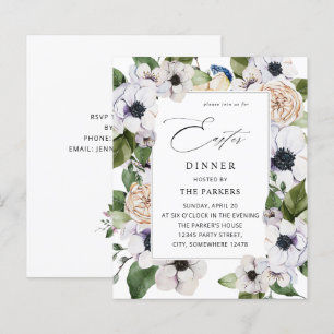 Budget Anemone White Floral Easter Dinner