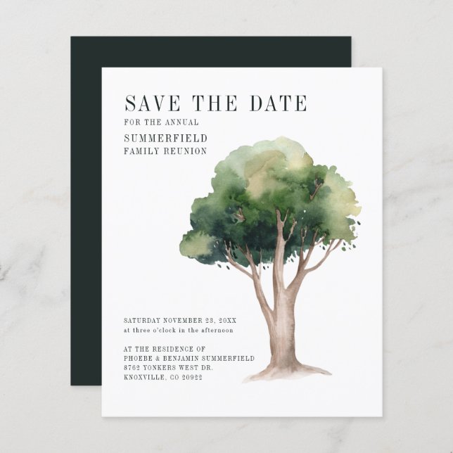 Budget Annual Family Reunion Tree (Front/Back)