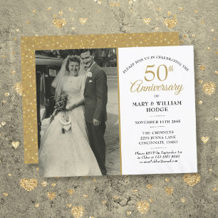 Budget Any Anniversary Year Wedding Photo Invite