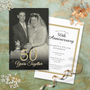 Budget Any Year Wedding Anniversary Photo Invite