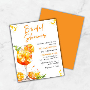 Budget Aperol Spritz Cocktail Bridal Shower Invite