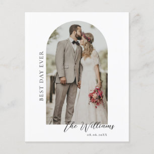Budget Arch Frame Wedding Photo Thank You Card