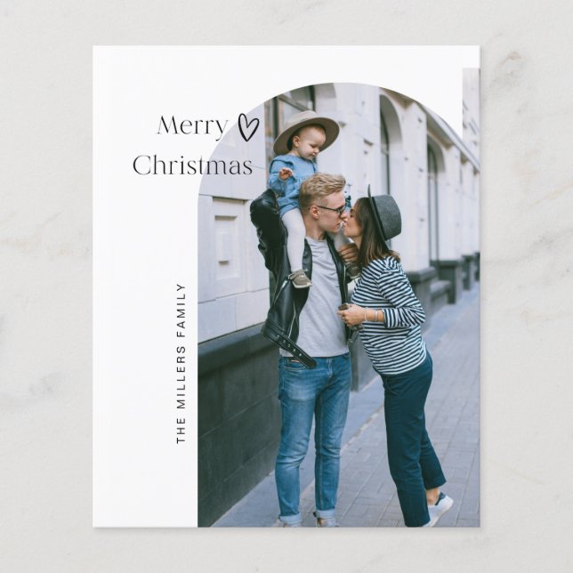 Budget Arch Merry Christmas Greetings Card (Front)