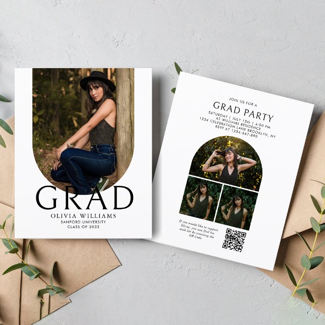 BUDGET Arch Photo Collage QR Code Graduation Party (Creator Uploaded)