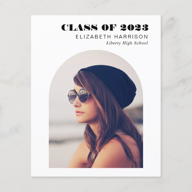 Budget Arch Photo Graduation Announcement (Front)