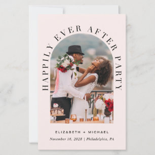Budget Arch Photo Pink Wedding Reception Invite