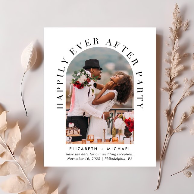 Budget Arch Photo Wedding Reception Save The Date (Creator Uploaded)