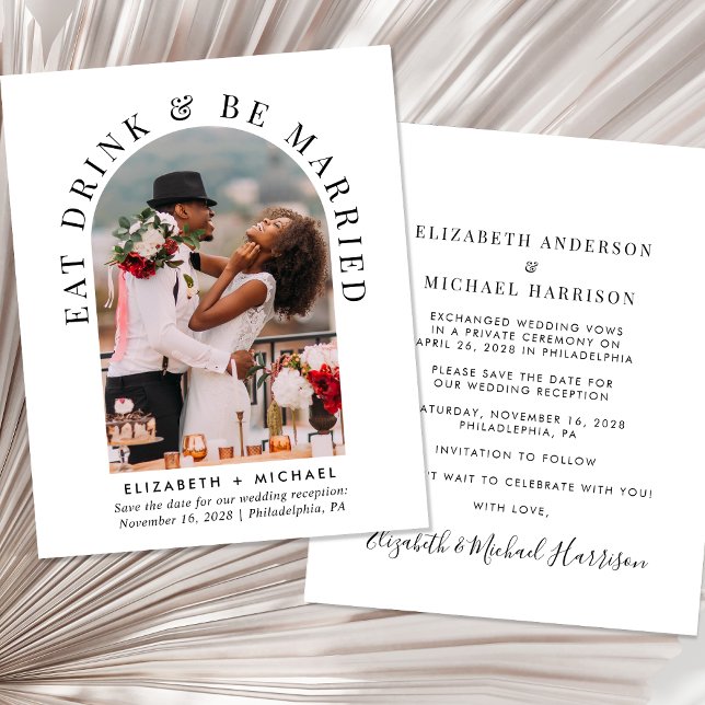 Budget Arch Photo Wedding Reception Save The Date (Creator Uploaded)