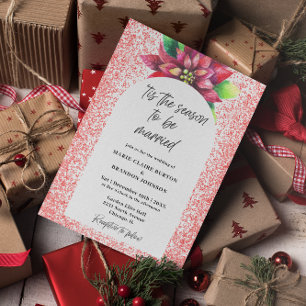 Budget Arch Red Poinsettia Flat Christmas Wedding