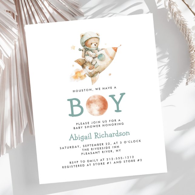 Budget Astronaut Teddy Bear Boy Baby Shower (Creator Uploaded)