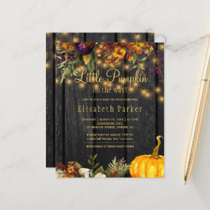 Budget autumn fall baby shower invitation