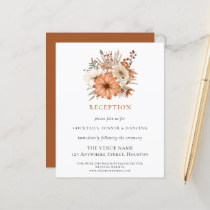 Budget Autumn Florals Wedding Reception Details