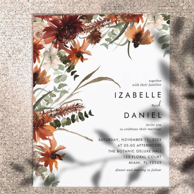 Budget Autumn Terracotta Rustic Wedding Flyer (Creator Uploaded)