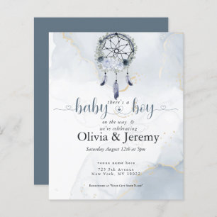 Budget Baby Boy on the Way Dusty Blue DreamCatcher