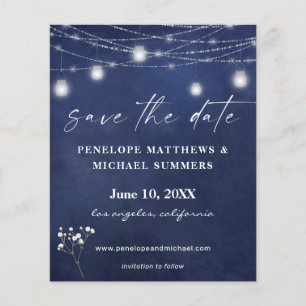 Budget Baby' Breath B Chalkboard Save Date Flyer