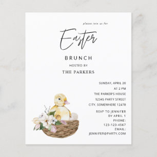 Budget Baby Duck & Easter Egg Floral Easter  Flyer