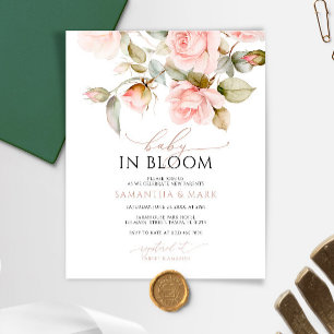 Budget Baby in Bloom Baby Shower Invitation