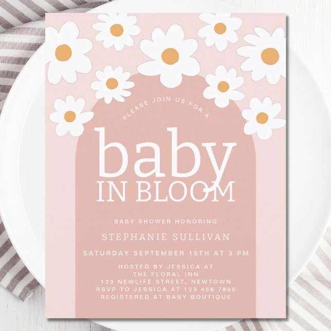 Budget Baby in Bloom Daisy Baby Shower Invitation (Creator Uploaded)