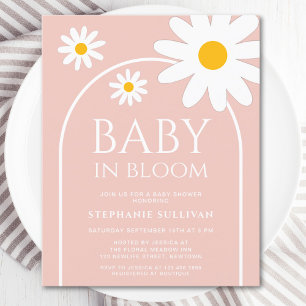 Budget Baby in Bloom Daisy Baby Shower Invitation