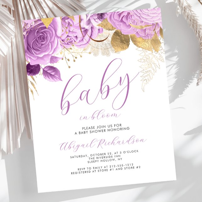 Budget Baby in Bloom Lilac Floral Baby Shower (Creator Uploaded)