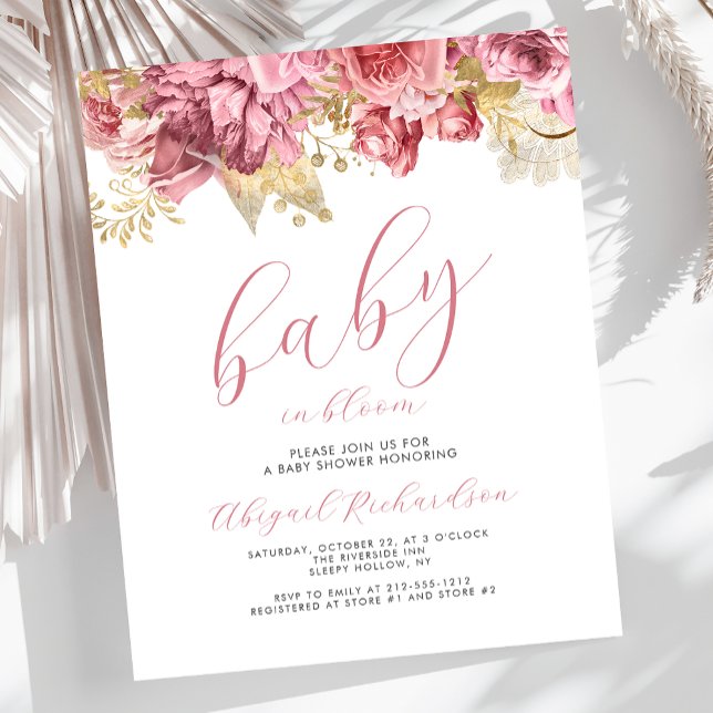 Budget Baby in Bloom Pink Girls Floral Baby Shower (Creator Uploaded)