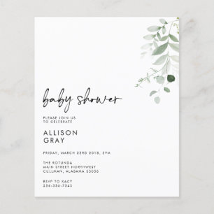 BUDGET Baby Invitation Flyer