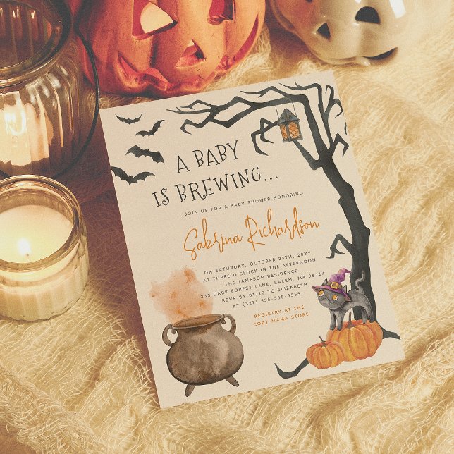 Budget Baby Is Brewing Cute Halloween Baby Shower (Creator Uploaded)