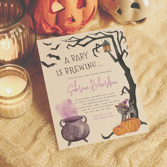 Budget Baby Is Brewing Girl Halloween Baby Shower (Creator Uploaded)