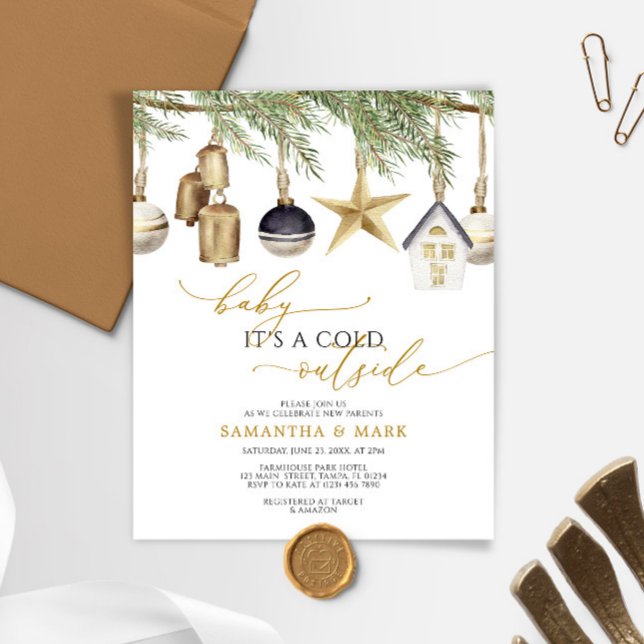 Budget Baby it's a Cold Outside Shower Invitation (Creator Uploaded)