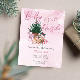 Budget Baby It's Cold Outside baby shower invitati