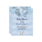 Budget Baby Shower blue elephant boy invitation