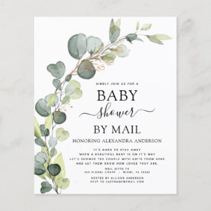 Budget Baby Shower By Mail Eucalyptus Flyer