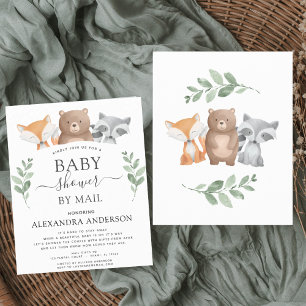 Budget Baby Shower By Mail Woodland Invitation