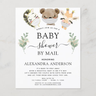 Budget Baby Shower By Mail Woodland Invitation Flyer