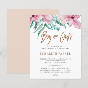 Budget baby shower gender reveal party invitation