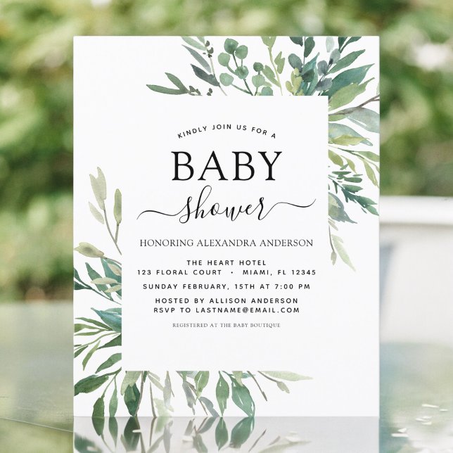 Budget Baby Shower Greenery Botanical (Creator Uploaded)