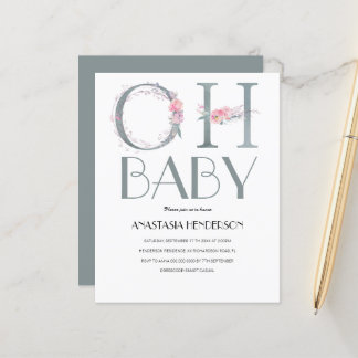  Budget Baby shower Invitation.