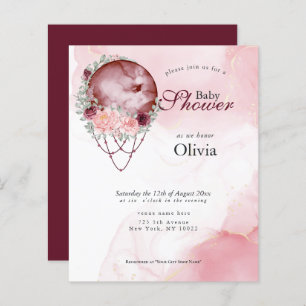 Budget Baby Shower Pink Rustic Full Moon